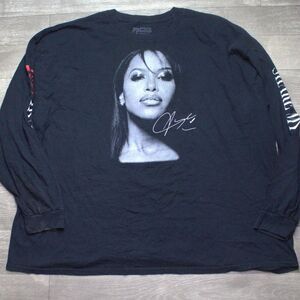 FRCHS x Aaliyah Share My World Tour 1997 Women’s Black Long Sleeve Shirt Sz 3X